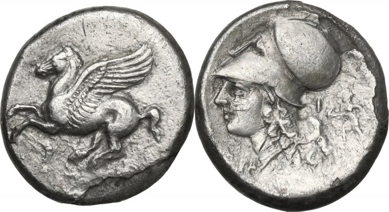 Continental Greece. Corinthia, Corinth. AR Stater, c. 350/45-285 BC. Obv. Pegaso...