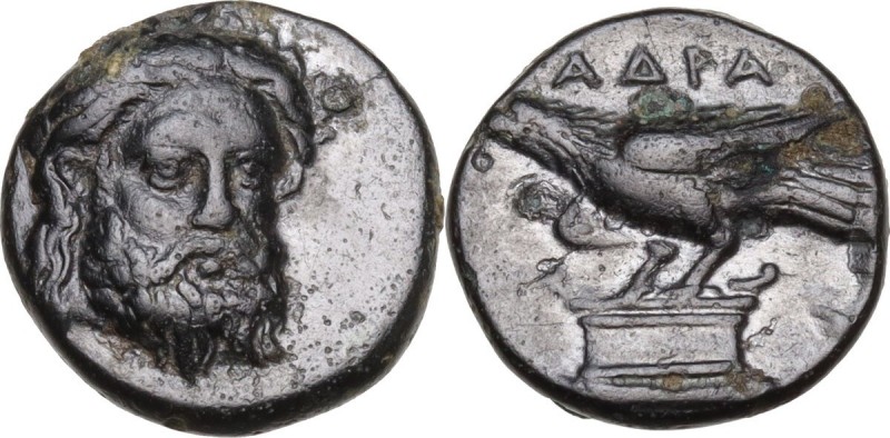 Greek Asia. Mysia, Adramyteion. AE 11 mm. 4th century BC. Obv. Laureate head of ...