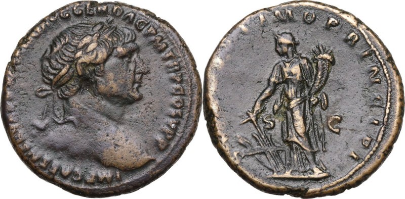 Trajan (98-117 AD). AE As, 103-111 AD. Obv. IMP CAES NERVAE TRAIANO AVG GER DAC ...