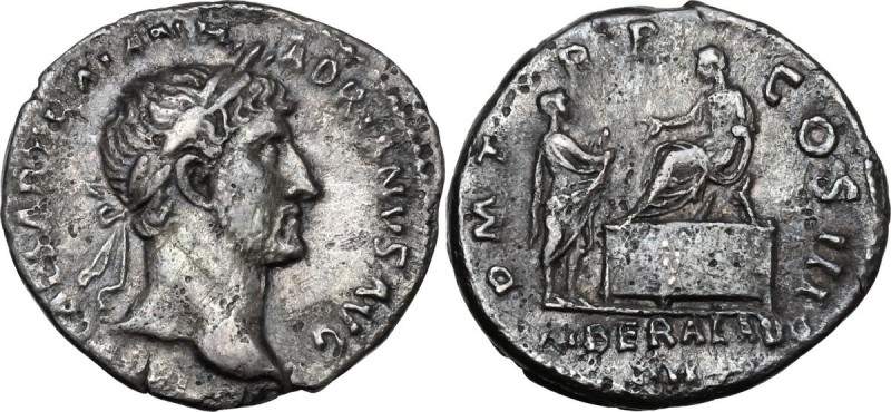 Hadrian (117-138). AR Denarius, 119 - 122 AD. Obv. IMP CAESAR TRAIAN HADRIANVS A...