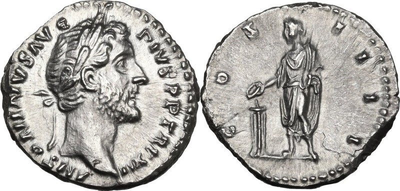 Antoninus Pius (138-161). AR Denarius, Rome mint. Obv. ANTONINVS AVG PIVS P P TR...