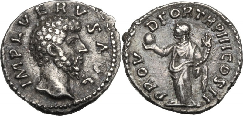 Lucius Verus (161-169). AR Denarius, 162-163 AD. Obv. IMP L VERVS AVG. Bare head...