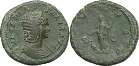 Julia Domna, wife of Septimius Severus (died 217 AD). AE Sestertius, struck under Caracalla (211-215 AD). Obv. IVLIA PIA FELIX AVG. Diademed and drape...