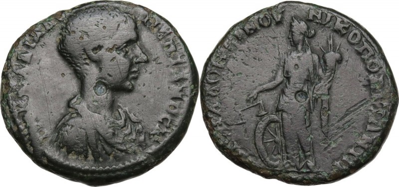 Diadumenian (218 AD). AE 27.5 mm. Nicopolis ad Istrum mint, Moesia Inferior. Obv...