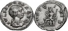 Julia Maesa, sister of Julia Domna (died 225 AD). AR Denarius, struck under Elagabalus, 218-220 AD. Obv. IVLIA MAESA AVG. Draped bust right. Rev. PVDI...