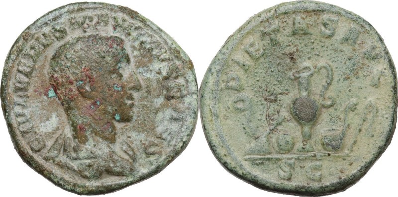 Maximus (235-238). AE As, Rome mint. 2nd emission of Maximinus, 236 AD. Obv. C I...