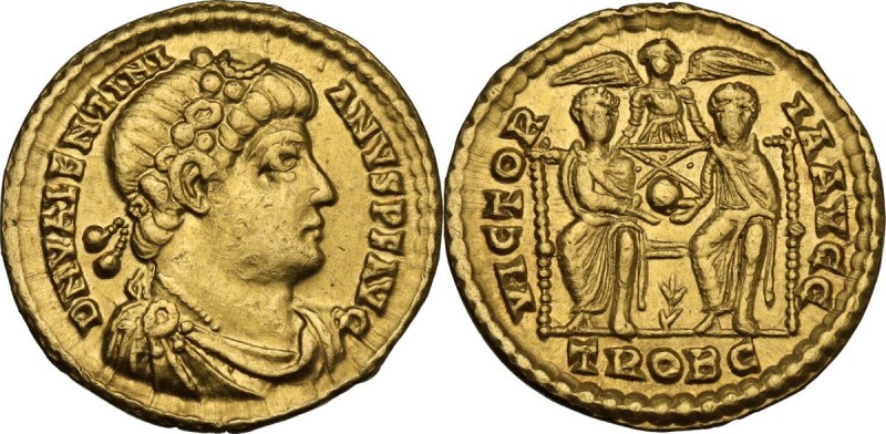 Valentinian I (364-375). AV Solidus, Treveri mint, 374-375 AD. Obv. DN VALENTINI...