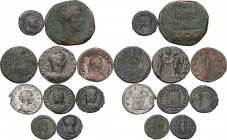 The Roman Empire. Multiple lot of ten (10) unclassified coins. AR/AE. Good F:Good VF.