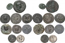 The Roman Empire. Multiple lot of nine (9) unclassified coins, in addiction PB Medieval token. AR/AE/PB. Good F:VF.