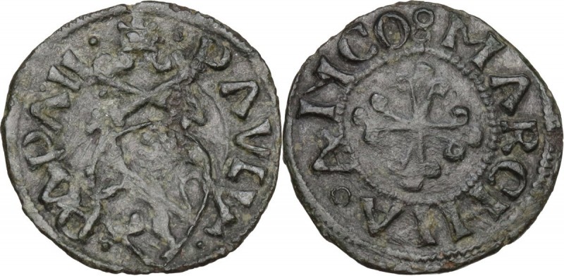 Ancona. Paolo II (1464-1471), Pietro Barbo. Picciolo. CNI 48; M. 68/69; Dubbini-...