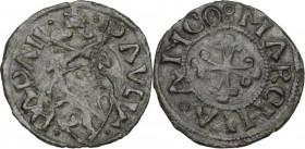 Ancona. Paolo II (1464-1471), Pietro Barbo. Picciolo. CNI 48; M. 68/69; Dubbini-Mancinelli pag. 72; Berm. 428. MI. 0.79 g. 15.50 mm. R. BB+.