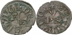 Ascoli. Repubblica (Sec. XIII-XIV). Denaro. CNI 18 (sesino). MI. 0.53 g. 16.00 mm. Stato di conservazione eccezionale per il tipo di moneta SPL.