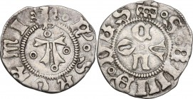 Ascoli. Francesco Sforza (1433-1445). Bolognino. CNI tav. XIII, 1. AG. 1.01 g. 17.00 mm. NC. BB+.