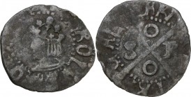 Cagliari. Carlo V d'Asburgo (1517-1556). Cagliarese. CNI 24/28; MIR (Piem. Sard. Lig. Cors.) 36. MI. 0.57 g. 15.50 mm. R. BB.