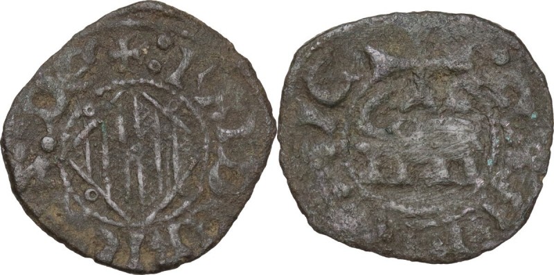 Catania. Federico IV d'Aragona (1355-1377). Denaro. Sp. 266/273; MIR (Sicilia) 1...