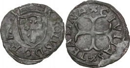 Chieti. Carlo VIII re di Francia (1495). Cavallo. CNI 7/14; D'Andrea-Andreani pag. 306; MIR (Italia merid.) 416. AE. 1.23 g. 19.00 mm. Bella patina ve...