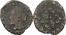 Desana. Antonio Maria Tizzone (1598-1641). Quattrino. CNI 74/75; MIR (Piem. Sard. Lig. Cors.) 587. AE. 0.56 g. 15.00 mm. RR. BB.