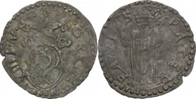 Fano. Gregorio XIII (1572-1585), Ugo Boncompagni. Quattrino. CNI 111; M. 398; Berm. 1271. MI. 0.68 g. 16.00 mm. Bel BB.