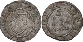 Ferrara. Borso d'Este (1450-1471). Quattrino. CNI 25/28; MIR (Emilia) 245. MI. 0.70 g. 15.00 mm. RR. BB.