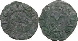 Foligno. Callisto III (1455-1458), Alonso de Borja. Picciolo. CNI 3; M. 23 var. II; Berm. 353. MI. 0.62 g. 14.00 mm. R. qBB.
