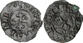 Foligno. Pio II (1458-1464), Enea Silvio Piccolomini. Picciolo. CNI 1/12; M. 36/37; Berm. 378. MI. 0.39 g. 14.50 mm. R. BB/qBB.