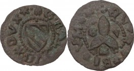 Gubbio. Guidobaldo I di Montefeltro (1482-1508). Picciolo. CNI tav. II, 16; Cav. 24. MI. 0.53 g. 16.00 mm. R. BB.