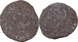 Gubbio. Francesco Maria I della Rovere (1508-1516 e 1521-1538). Quattrino. CNI tav. II, 24; Cav. 43. MI. 0.63 g. 15.00 mm. Leggera incisione al rovesc...