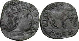 L'Aquila. Ferdinando I d'Aragona (1458-1494). Cavallo. D'Andrea-Andreani tav. III, 17; D'Andrea-Andreani cf. 91; MIR (Italia merid.) 88. AE. 1.67 g. 1...