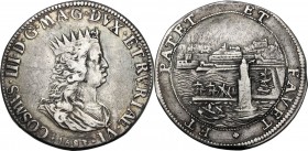 Livorno. Cosimo III de' Medici (1670-1723). Tallero 1683. CNI 16; Di Giulio 131; MIR (Toscana, zecche) 64/5. AG. 26.97 g. 42.00 mm. R. Piacevole patin...