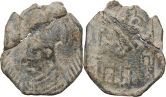 Loreto. Medaglietta votiva della Madonna di Loreto, XVII sec. PB. 4.61 g. 26 x 23 mm. Riparata. qBB.