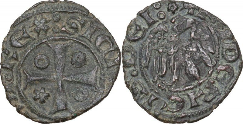 Messina. Federico IV il Semplice (1355-1377). Denaro. Sp. 223/244; MIR (Sicilia)...