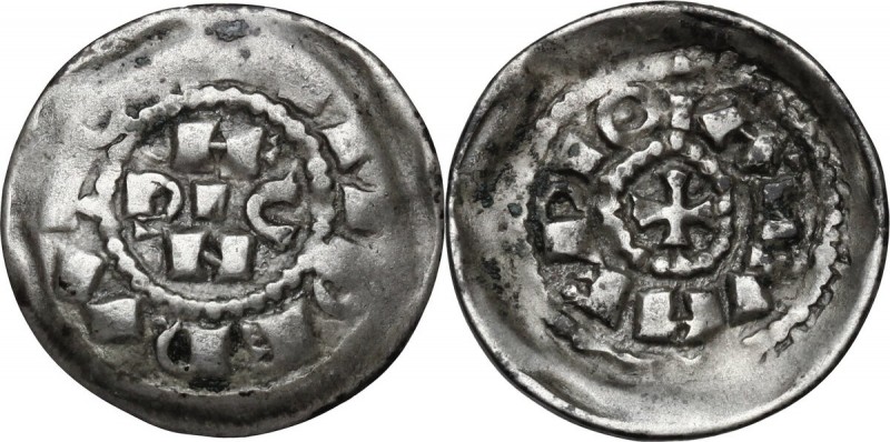 Milano. Enrico III, IV o V di Franconia (1039-1125). Denaro scodellato. CNI tav....