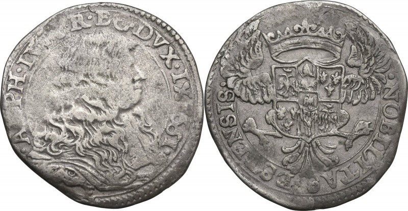 Modena. Alfonso IV D'Este (1658-1662). Mezza lira 1661. CNI 11/14; MIR (Emilia) ...