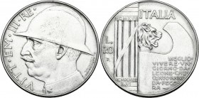 Vittorio Emanuele III (1900-1943). 20 lire 1928 A. VI. Pag. 680; Mont. 76. AG. 35.50 mm. NC. BB.