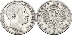 Vittorio Emanuele III (1900-1943). 2 lire 1905. Pag. 729; Mont. 144. AG. 27.00 mm. BB.