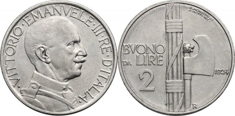 Vittorio Emanuele III (1900-1943). Buono da 2 lire 1924. Pag. 742; Mont. 162. NI...