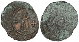 Władysław Opolczyk, Denar WIELUŃ (1371-1379) - bardzo rzadki Jedyna w historii moneta miasta Wielunia. Znana z nielicznych egzemplarzy. Bardzo rzadka....