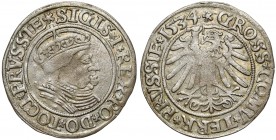Zygmunt I Stary, Grosz Toruń 1534 - w czepcu Zarysowany na awersie, poza tym ładny. 
 Ostatni typ portretu królewskiego, w czepcu, występujący na gro...