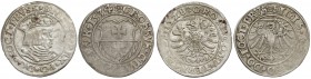 Zygmunt I Stary, Grosz Toruń 1528 i Elbląg 1534 - rzadsze (2szt) W zestawie rzadszy, pierwszy rocznik groszy pruskich Zygmunta Starego i rzadsza odmia...
