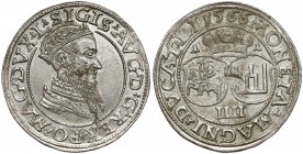 Zygmunt II August, Czworak Wilno 1566 - bardzo ładny Drugi rocznik czworaków Rzeczpospolitej. Bardzo ładny, zdecydowanie ponadprzeciętny egzemplarz ja...
