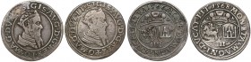 Zygmunt II August, Czworak 1566-1568 - rzadkie - zestaw (2szt) W zestawie rzadka odmiana legendowa rocznika 1566 (L/LITVA szacowana na -RR-) i równie ...