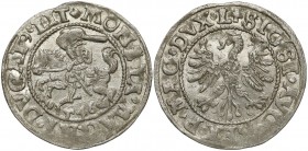 Zygmunt II August, Półgrosz Wilno 1546 - błąd SIGSI - b.rzadki Nie tylko piękny egzemplarz półgrosza, ale również bardzo rzadki. Odmiana z błędem w im...