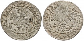 Zygmunt II August, Półgrosz Wilno 1561 Odmiana legendowa L / LITV. 
Reference: Ivanauskas-Cesnulis 4SA109-29
Grade: XF 

POLAND POLEN
