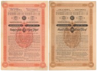 Kolej Galicyjska Karola Ludwika, 300 i 1.000 złotych reńskich 1890 

POLAND BONDS SHARES HWP