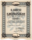F. ROMASZKAN Fabryka Papieru w Wadowicach, Em.1, 5x 200 zł 1927 Reference: IBAP - nienotowana, Koziorowski 419-2, Niegrzybowski XVI-A-8 

POLAND BON...