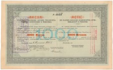Galicyjsko-Bukowińskie..., 1.000 kr 1902 / 4.000 mkp 1921 / 500 zł 1924 500 złotych waluty austriackiej przestemplowane na 4.000 mkp, a następnie na 5...