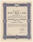 Zakłady Włókiennicze KAROL T. BUHLE w Łodzi, 10x 100 zł 1934 Reference: IBAP - nienotowana, Koziorowski 2432-1, Niegrzybowski XIII-B-1 

POLAND BOND...