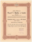 Zakłady Włókiennicze KAROL T. BUHLE w Łodzi, 20x 100 zł 1934 Reference: IBAP - nienotowana, Koziorowski 2432-2, Niegrzybowski XIII-B-1 

POLAND BOND...