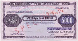 Czek podróżniczy NBP na 5.000 zł - SPECIMEN 
Grade: UNC/AU 

POLAND BONDS SHARES HWP
