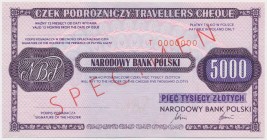 Czek podróżniczy NBP na 5.000 zł - SPECIMEN 
Grade: UNC/AU 

POLAND BONDS SHARES HWP